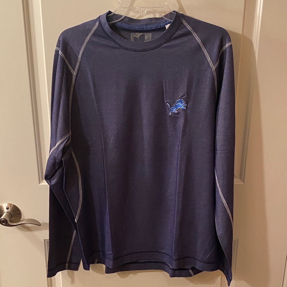 Tommy Bahama Men’s Detroit Lions Navy Long Sleeve Tee Shirt